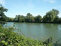 View of the Seine from the Parc des Impressionistes.