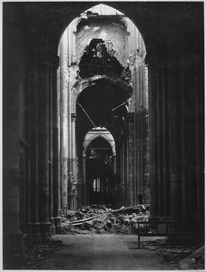 Ruined interior 18 October 1918
