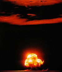 Die Trinity-toets van die Manhattan-projek was die eerste kernwapenontploffing.