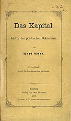 Titelblatt der Erstausgabe Das Kapital