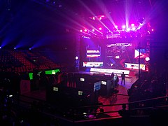 An esports match inside the arena during the 2019 Southeast Asian Games