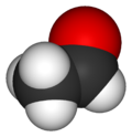 Three-dimensional structure of acetaldehyde