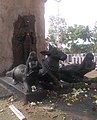 Sculptures in front of rajagopura