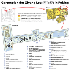 Gartenplan der Xiyang Lou in Peking