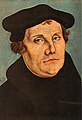 Q9554 Maarten Luther in 1529 (Schilderij: uit het atelier van Lucas Cranach) overleden op 18 februari 1546