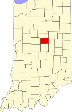 Karte von Tipton County innerhalb von Indiana