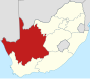 Map indicating the extent of Northern Cape within the Republic of South Africa