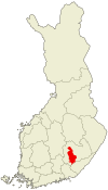 Mikkeli Finlandiako mapan