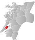 Kart over Mosvik Tidligere norsk kommune