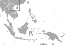 Carte de l'Asie du Su Est avec un point rouge sur le Viet Nam et un sur le sud de la Chine