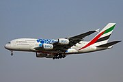 エアバスA380-800（ドバイ国際博覧会「エキスポ2020」特別塗装機）