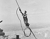 Arbeider bij de bouw van het Empire State Building
