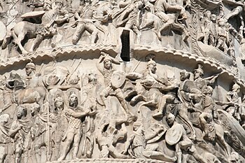 Detail auf der Mark-Aurel-Säule aus dem Ersten Markomannenkrieg