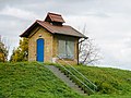 Wirtschaftsgebäude (Verteilerturm) mit Lüftungshaube in Naunhof