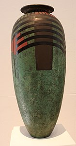 Jean Dunand, Lacquered vase, c. 1935 (Metropolitan Museum).