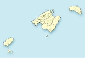 Eivissaの位置（バレアレス諸島内）