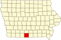 ディケーター郡の位置を示したアイオワ州の地図