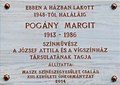 Pogány Margit, Tátra utca 31.