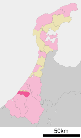 Situering van Nomi in de prefectuur Ishikawa