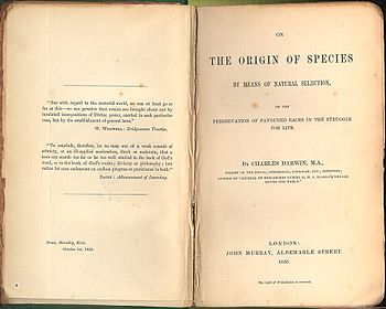 Charles Darwin: The Origin of Species, Erstausgabe