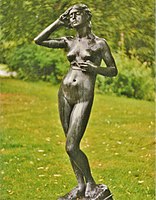 Per Hasselberg, Snöklockan (snowdrop), Paris 1881. Copy from 1953 in bronze by C & A Nicci (Rome/Italy) placed in Rottneros Park near Sunne in Värmland/Sweden.