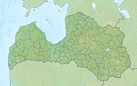Map showing the location of Ķemeri National Park