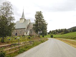 View of the road past Slidredomen