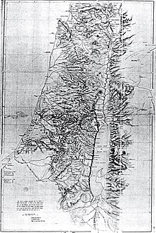 A detailed map of Palestine from the 19th century