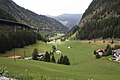 Nordrampe zwischen Gries am Brenner und Passhöhe mit der A 13, der Sill und der Landesstraße B 182