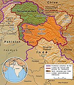 Carte administrative du Cachemire.