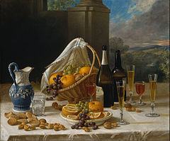 Luncheon Still Life, by John F. Francis. c. 1860.