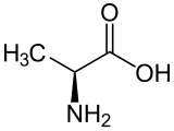 Structuurformule van L-alanine