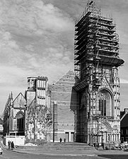 Restauration du clocher en 1972.