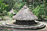 Houten huisjes in N.P. Tayrona.