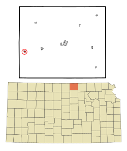 Location within Republic County and Kansas