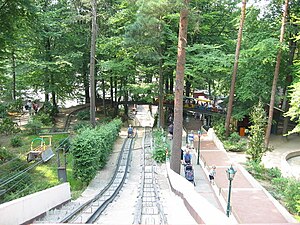 Sommerrodelbahn (sleebaan) Ibbenbüren, een al sinds 1926 bestaande toeristenattractie