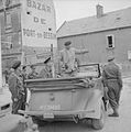 General Montgomery with Army and Royal Navy officers in Port-en-Bessin, 10 June 1944 in the Normandy Campaign