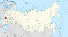 Voronežin alue Venäjällä, alla kaupungin sijainti kartalla