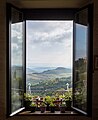 Image 106Window in a cafe in San Gimignano, Italy