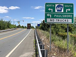 Road signage in Paulsboro