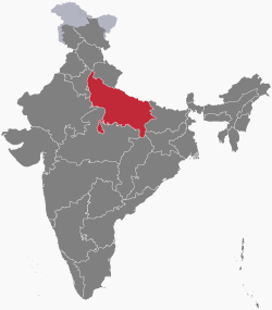 北方邦在印度的位置