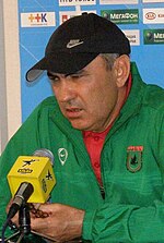 Gurban Berdiýew ad una conferenza stampa come allenatore del Rubin Kazan'