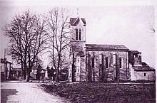 Carte postale représentant l'église Saint-Florent en 1900.