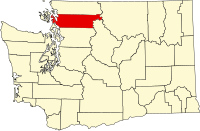 Map of Vašington highlighting Skagit County