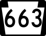 Pennsylvania Route 663 marker
