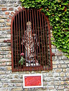 Saint Hubert, patron des chasseurs, avec son cerf.