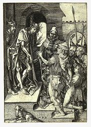 Ecce Homo, engraving from the Passion series by Martin Schongauer