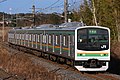 Set Y4 (former Keiyo Line set) on the Utsunomiya Line in December 2020