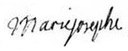 Assinatura de Maria Josefa da Saxônia