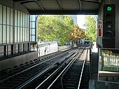 Utsikt mot tunneln på linje U2, från station Nollendorfplatz.